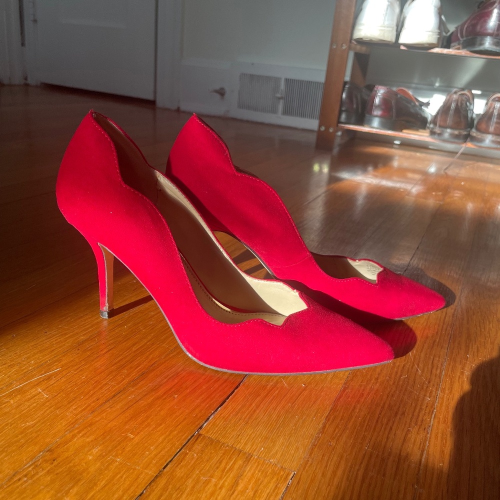 Red Suede Heels